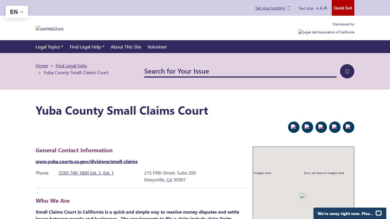 Yuba County Small Claims Court LawHelpCA - Legal aid and legal help near you